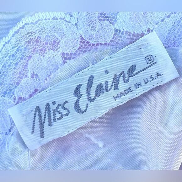 Miss Elaine Vintage 60s-70s Union Made Lace Tulips Cami in Pink & Blue Like New - Picture 6 of 9